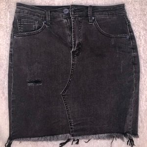 Black jean skirt